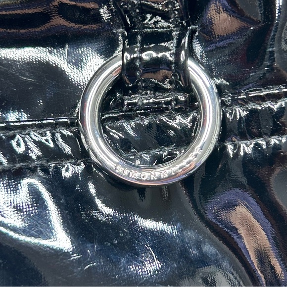 SIMON MILLER Patent Faux Leather Pants 26 Black Goth Dark Romantic Wet Look - Picture 12 of 15